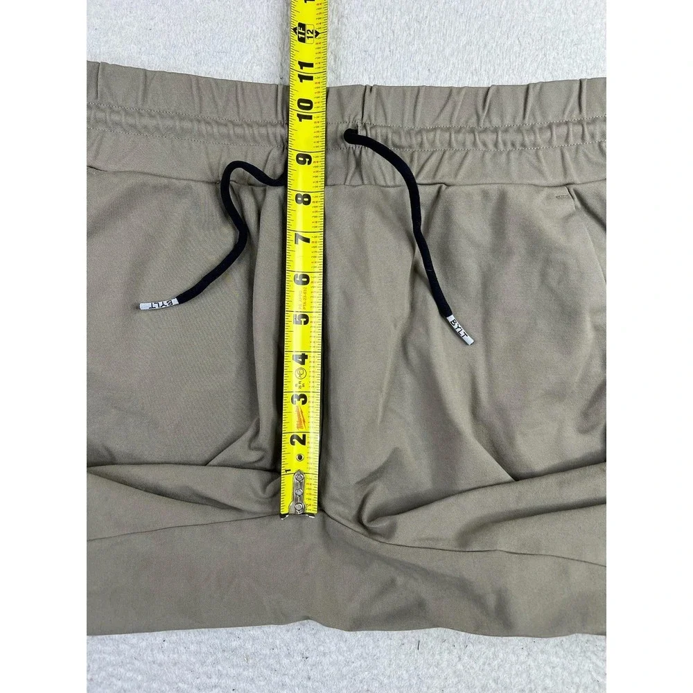 BYLT Jogger Pants Mens Medium Beige Premium Basics Elastic Waist Stretch Pockets